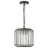 Naeva Satin Black and Crystal Ceiling Pendant
