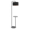 Nahia Black Floor Lamp with Table