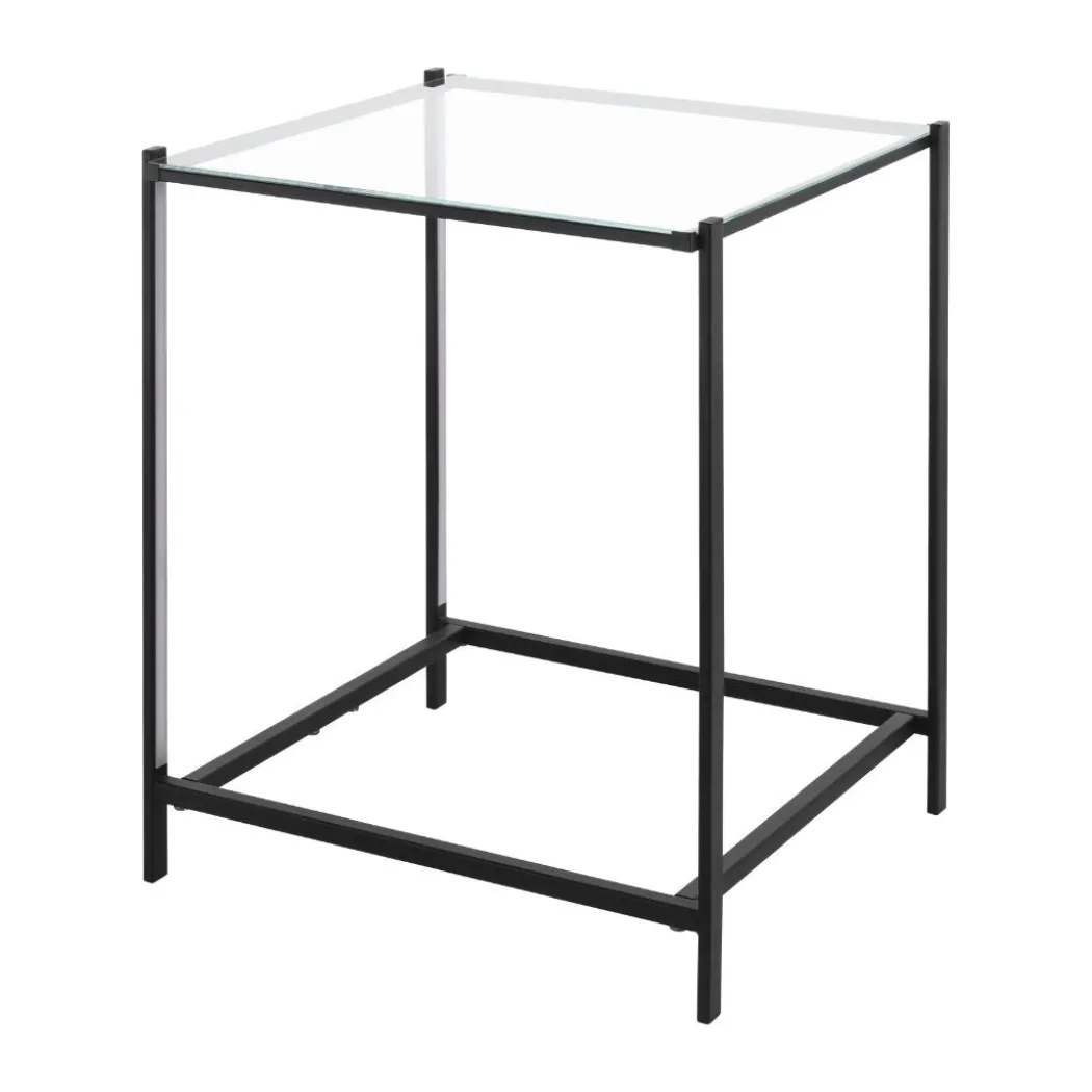 Naranjo Black End Table with Integrated LED