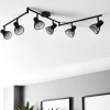 Narciso 6 Light Split Bar Black Ceiling Light
