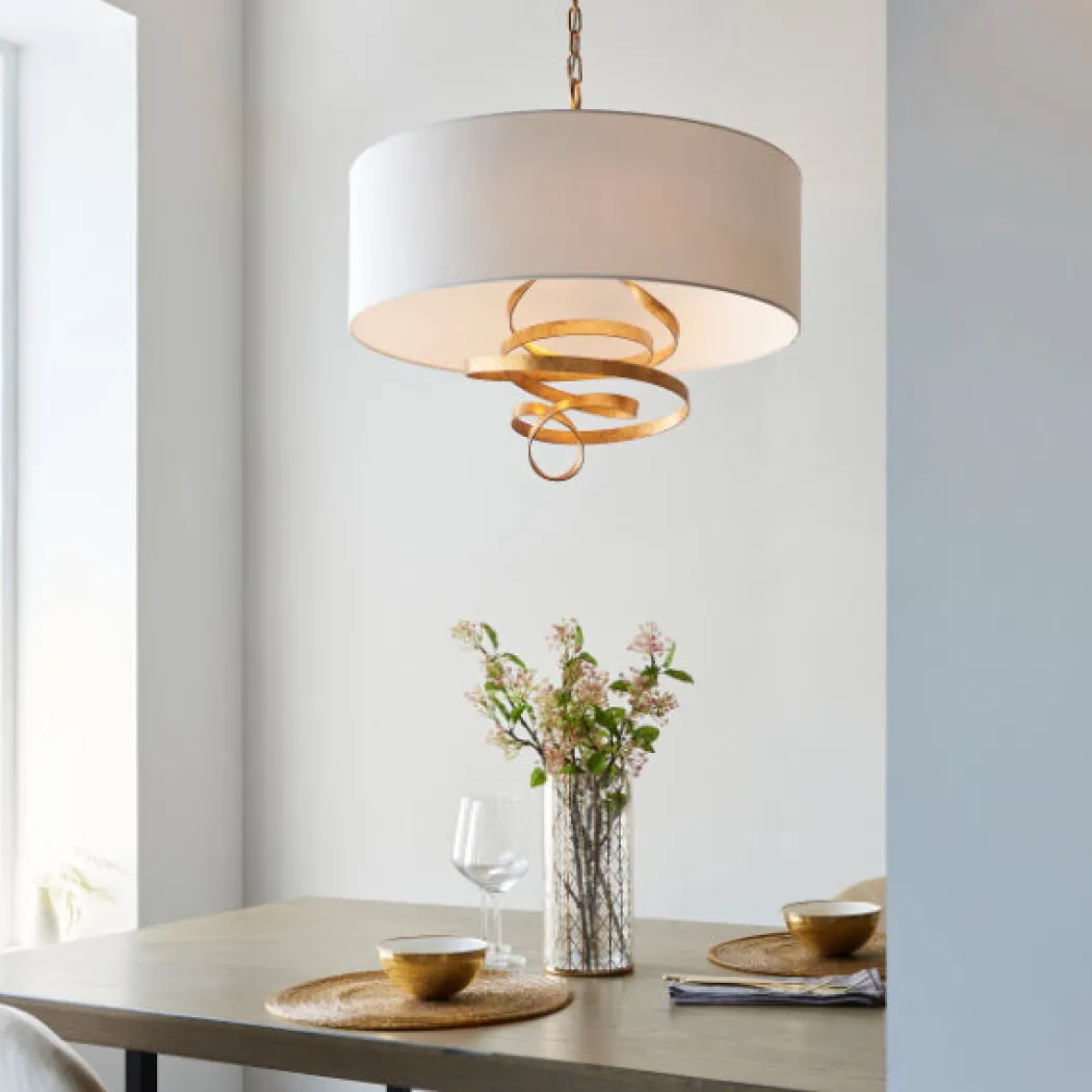 Natela Gold Leaf Ceiling Pendant