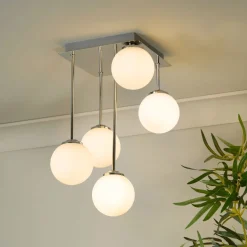Navarro 5 Light Chrome Semi Flush Ceiling Light