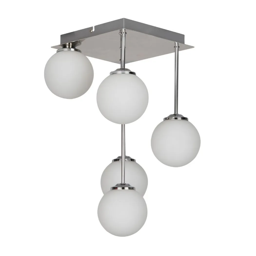 Navarro 5 Light Chrome Semi Flush Ceiling Light
