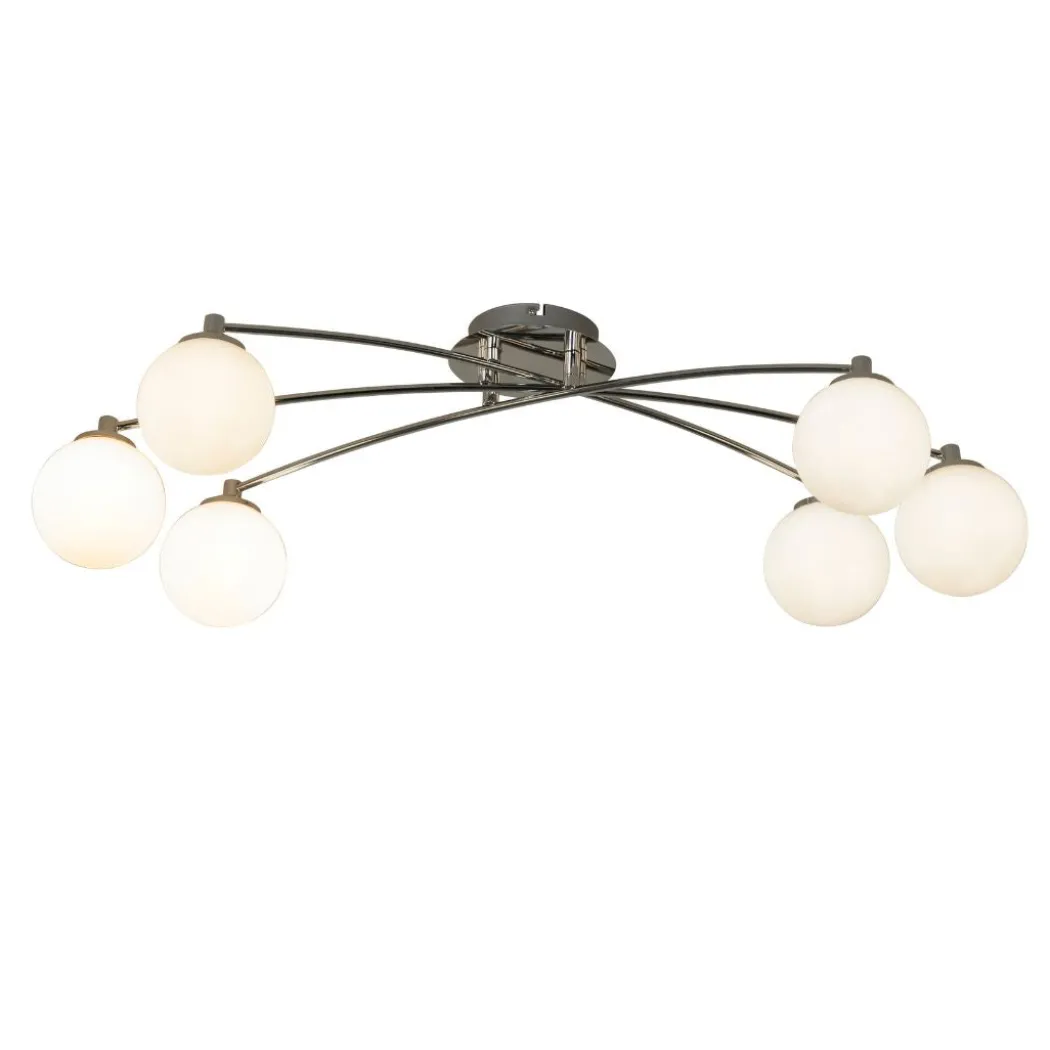 Navarro 6 Light Chrome Semi Flush Ceiling Light