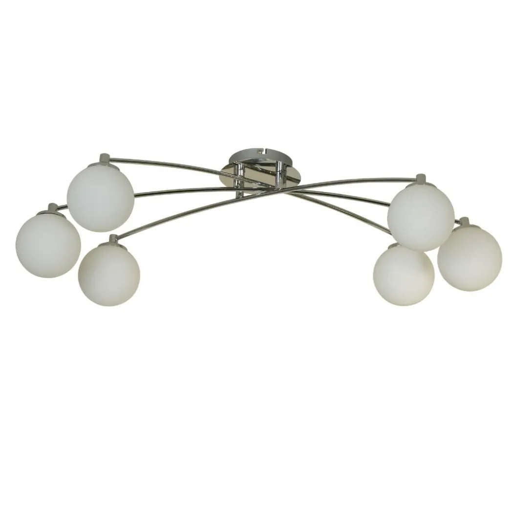Navarro 6 Light Chrome Semi Flush Ceiling Light