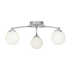 Navarro 3 Light Chrome Semi Flush Ceiling Light