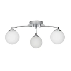 Navarro 3 Light Chrome Semi Flush Ceiling Light