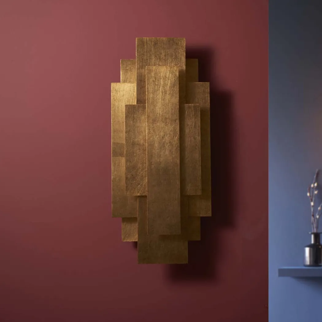 Neus 2 Light Antique Gold Wall Bracket