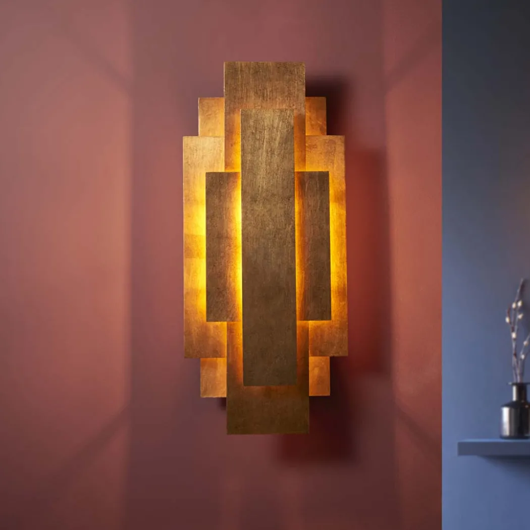 Neus 2 Light Antique Gold Wall Bracket