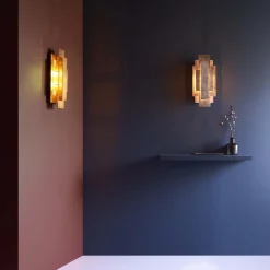Neus 2 Light Antique Gold Wall Bracket