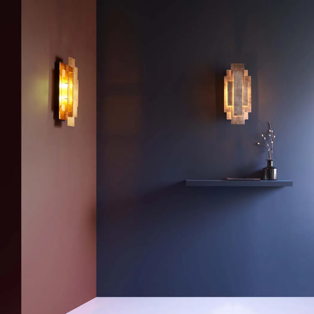 Neus 2 Light Antique Gold Wall Bracket