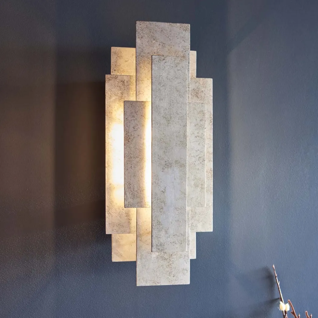 Neus 2 Light Antique Silver Wall Bracket
