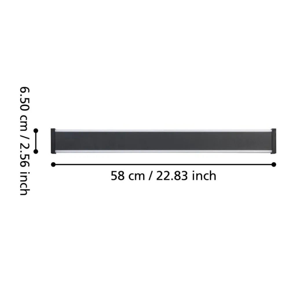Neviano Outdoor Medium Black LED IP55 Wall Light