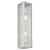 Newham Large Ribbed Glass Wall Light IP44