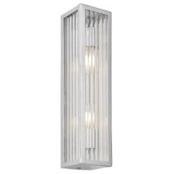 Newham Large Ribbed Glass Wall Light IP44
