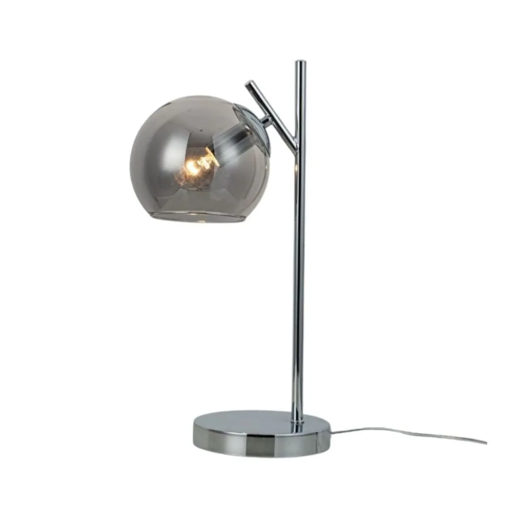 Nia Chrome Smoke Table Lamp