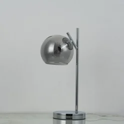 Nia Chrome Smoke Table Lamp