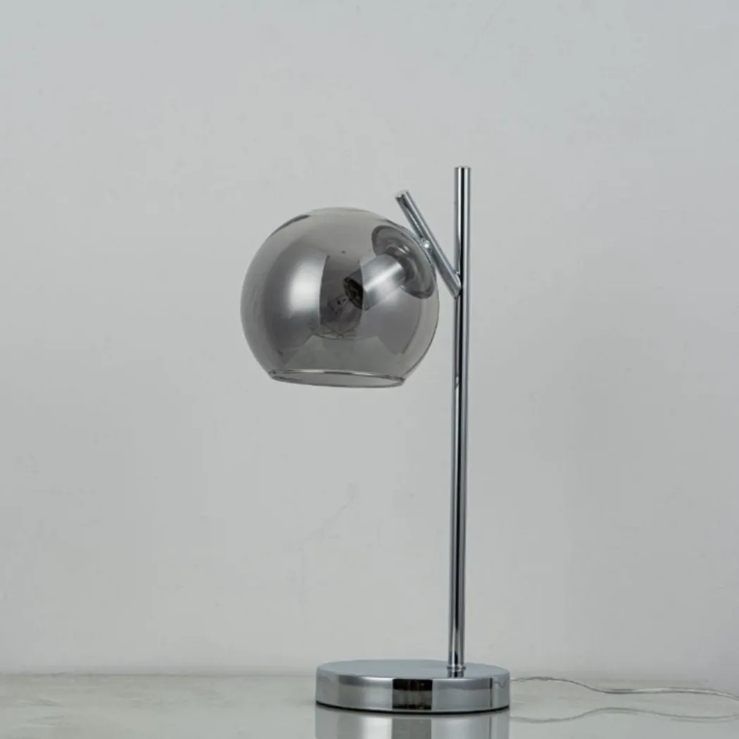 Nia Chrome Smoke Table Lamp