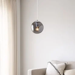 Nia Chrome Smoked 1-Light Pendant