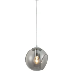 Nia Chrome Smoked 1-Light Pendant