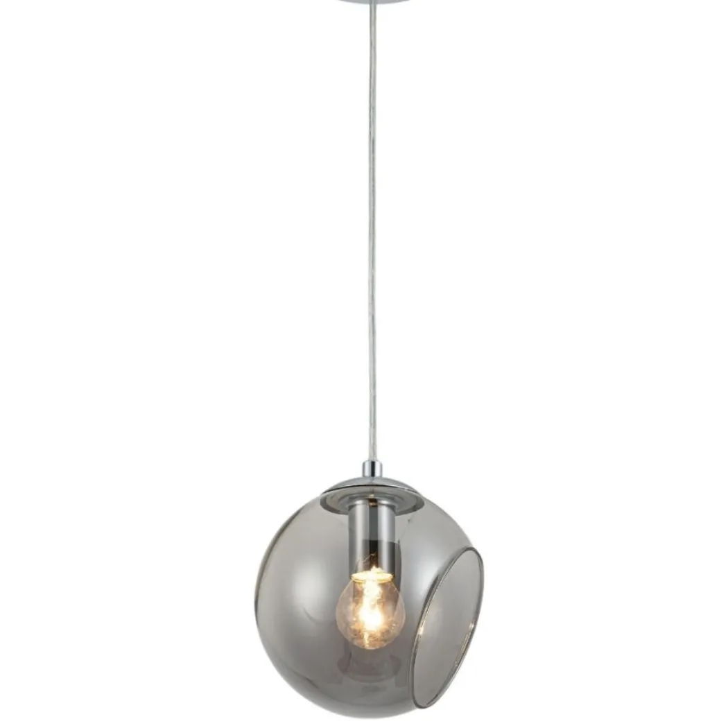 Nia Chrome Smoked 1-Light Pendant