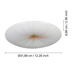 Nieves White and Gold LED Flush Ceiling Light