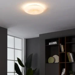 Nieves White and Gold LED Flush Ceiling Light