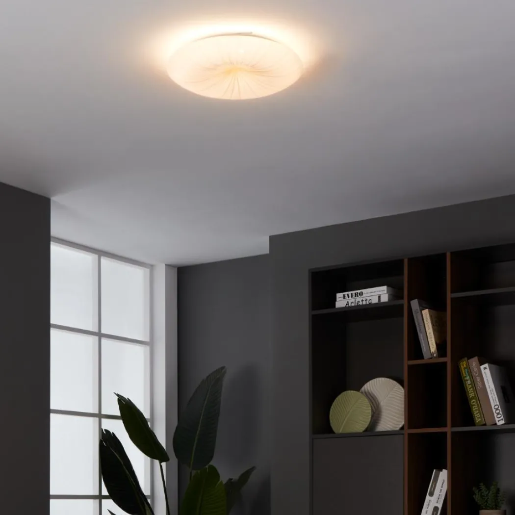 Nieves White and Gold LED Flush Ceiling Light