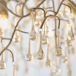 Nightingale 6 Light Gold Ceiling Pendant Bar