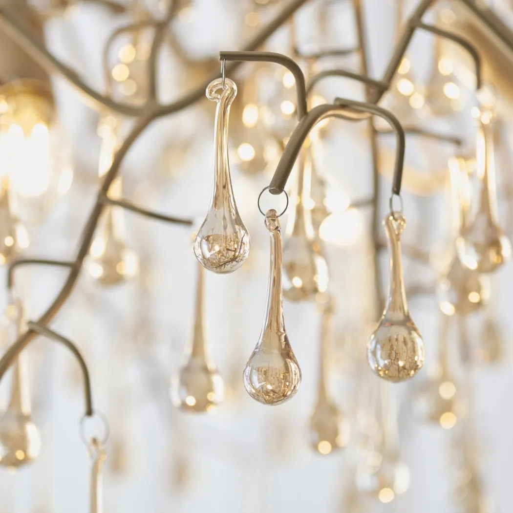Nightingale 6 Light Gold Ceiling Pendant Bar