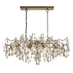 Nightingale 6 Light Gold Ceiling Pendant Bar