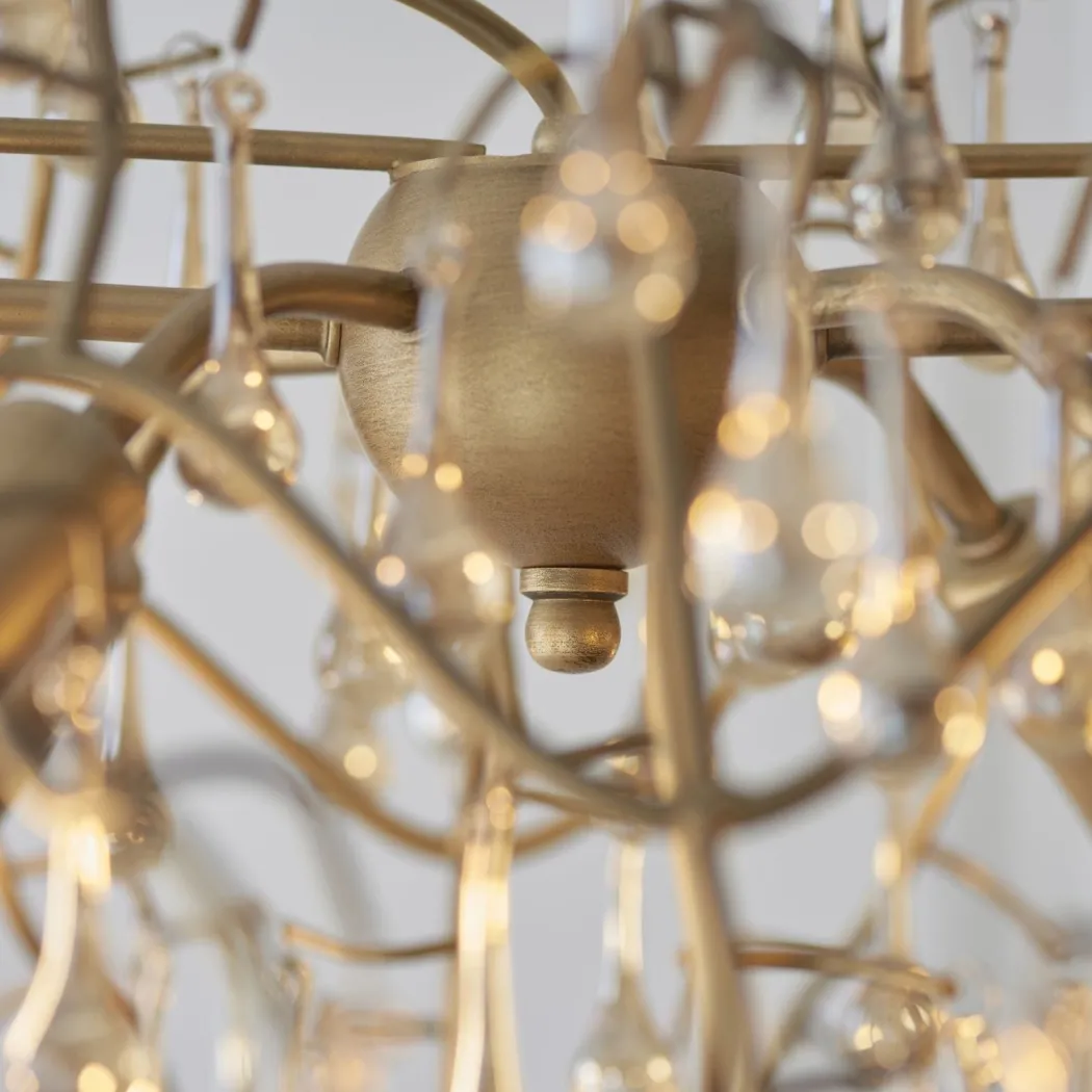 Nightingale 6 Light Gold Ceiling Pendant Bar