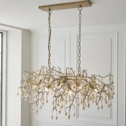 Nightingale 6 Light Gold Ceiling Pendant Bar