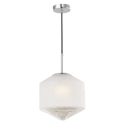 Nisha Polished Chrome Pendant Ceiling Light |