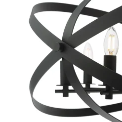 Nitya 8 Light Matte Black Pendant Ceiling Light