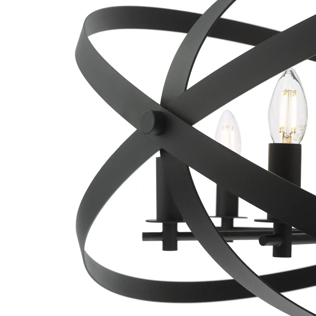 Nitya 8 Light Matte Black Pendant Ceiling Light