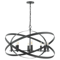 Nitya 8 Light Matte Black Pendant Ceiling Light