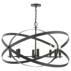 Nitya 8 Light Matte Black Pendant Ceiling Light