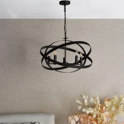 Nitya 5 Light Matte Black Pendant Ceiling Light