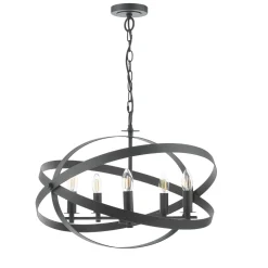 Nitya 5 Light Matte Black Pendant Ceiling Light