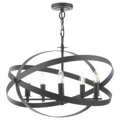 Nitya 5 Light Matte Black Pendant Ceiling Light