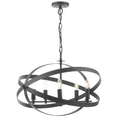Nitya 5 Light Matte Black Pendant Ceiling Light