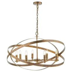 Nitya 8 Light Mottled Copper Pendant Ceiling Light