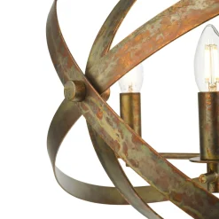 Nitya 5 Light Mottled Copper Pendant Ceiling Light