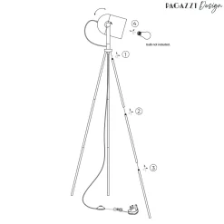 Noelle Strap Black Floor Lamp