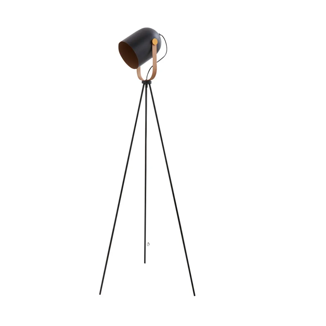 Noelle Strap Black Floor Lamp