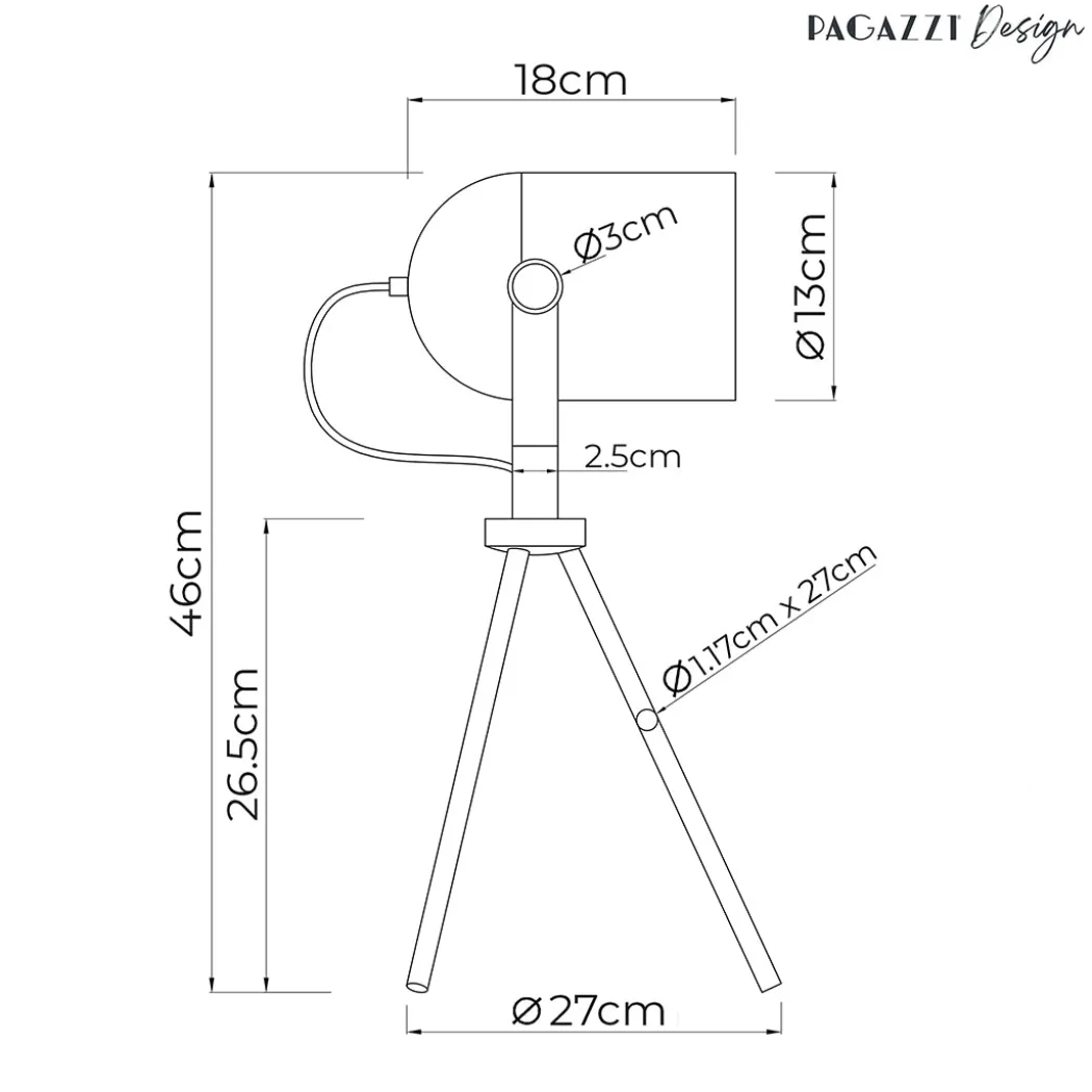 Noelle Strap Black Floor Lamp