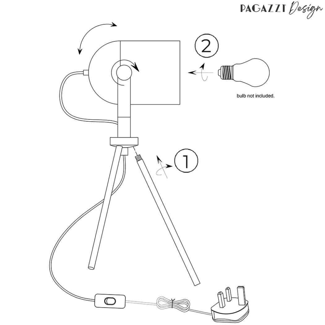 Noelle Strap Black Table Lamp