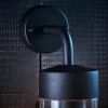 North Matte Black & Glass Outdoor Wall Light