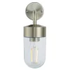 North Stainless Steel & Glass Outdoor Wall Light
